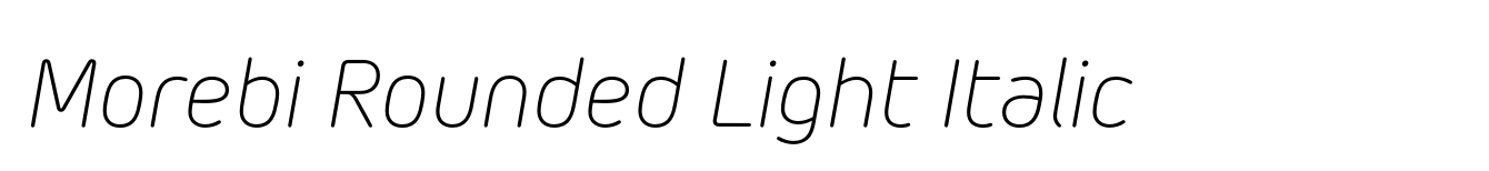 Morebi Rounded Light Italic